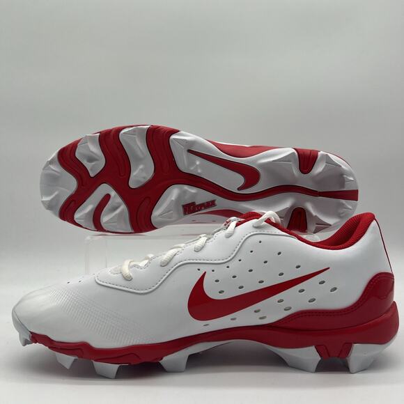 Mens Size 13 Nike Alpha Huarache 4 Keystone White Red Baseball DJ6524 104
